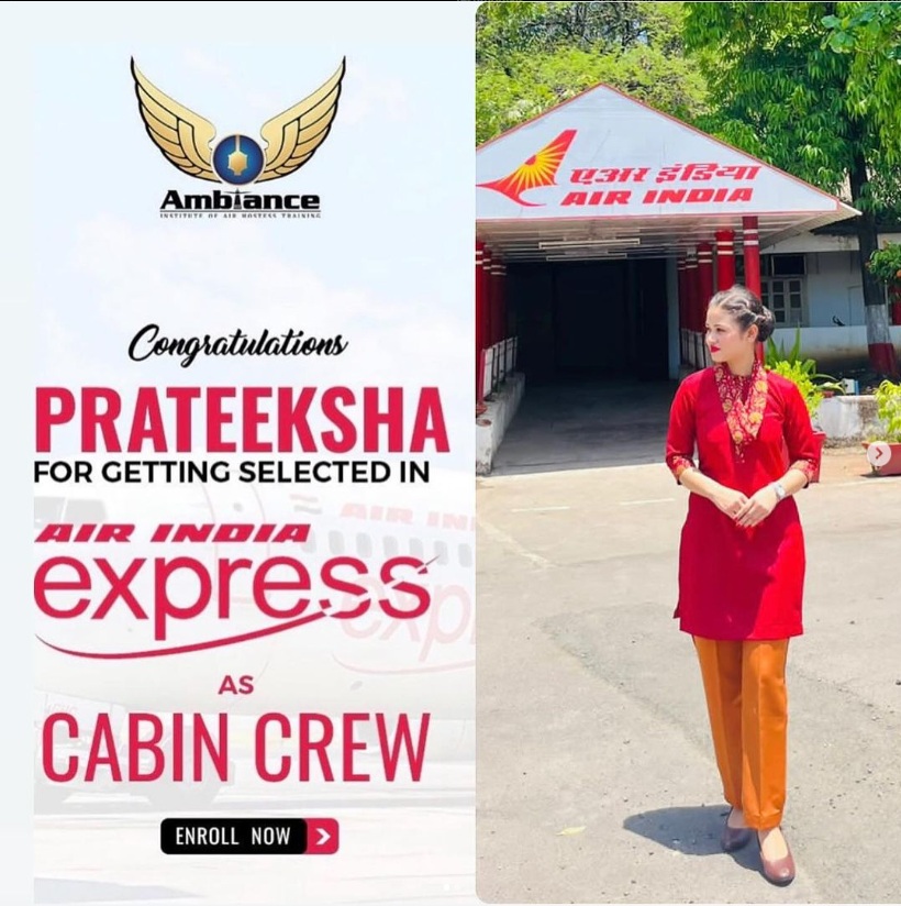 prateeksha for getting selected in air india express as cabin crew