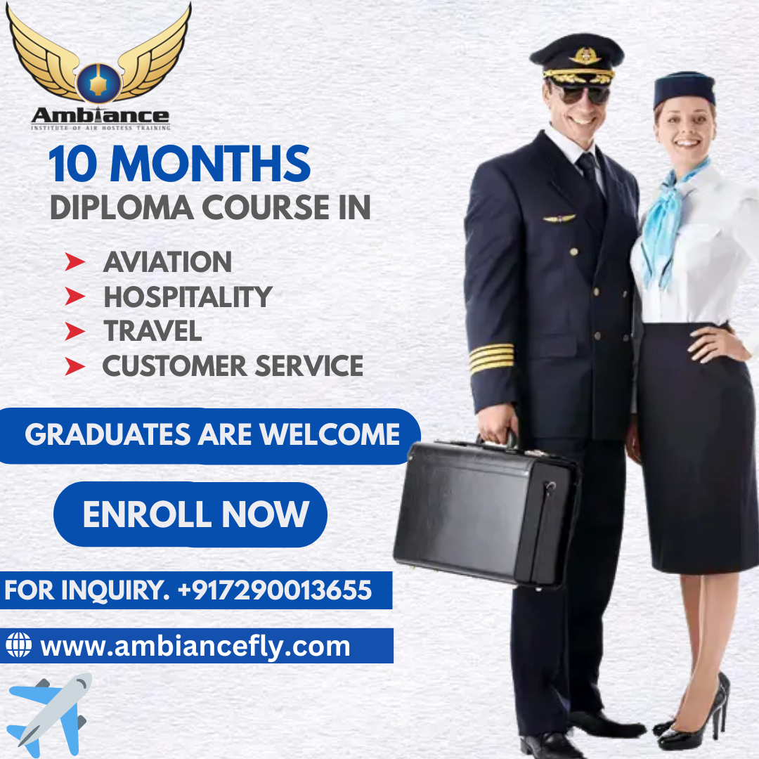 Best Diploma in Aviation, Hospitality & Travel management at affordable cost.