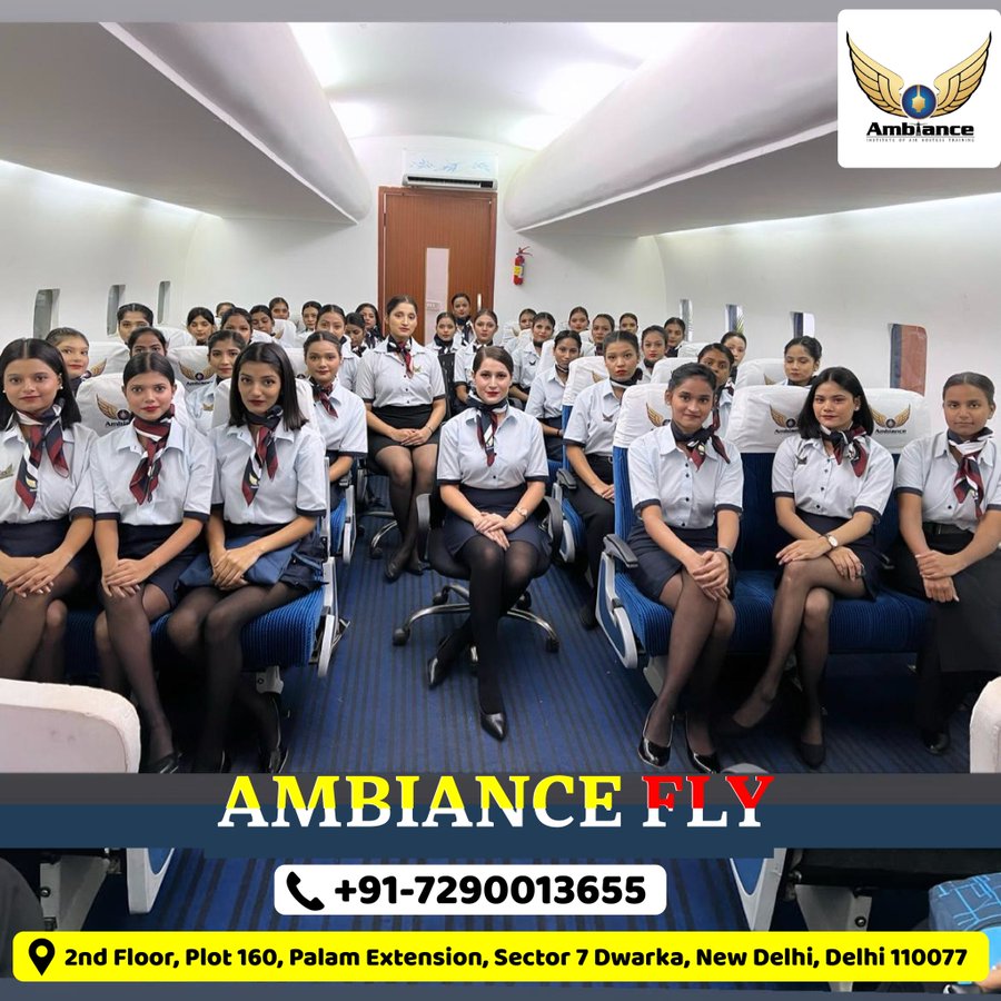 The best air hostess training is provided at Ambience Fly Institute in Delhi.