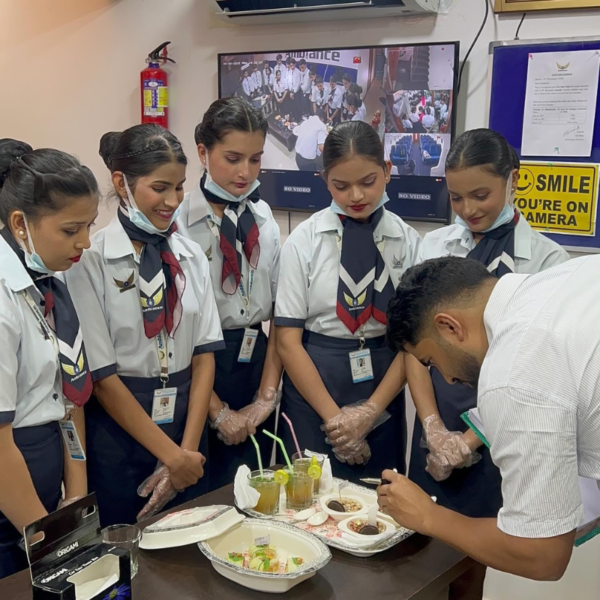 Ambiance students participate food without fire challenge