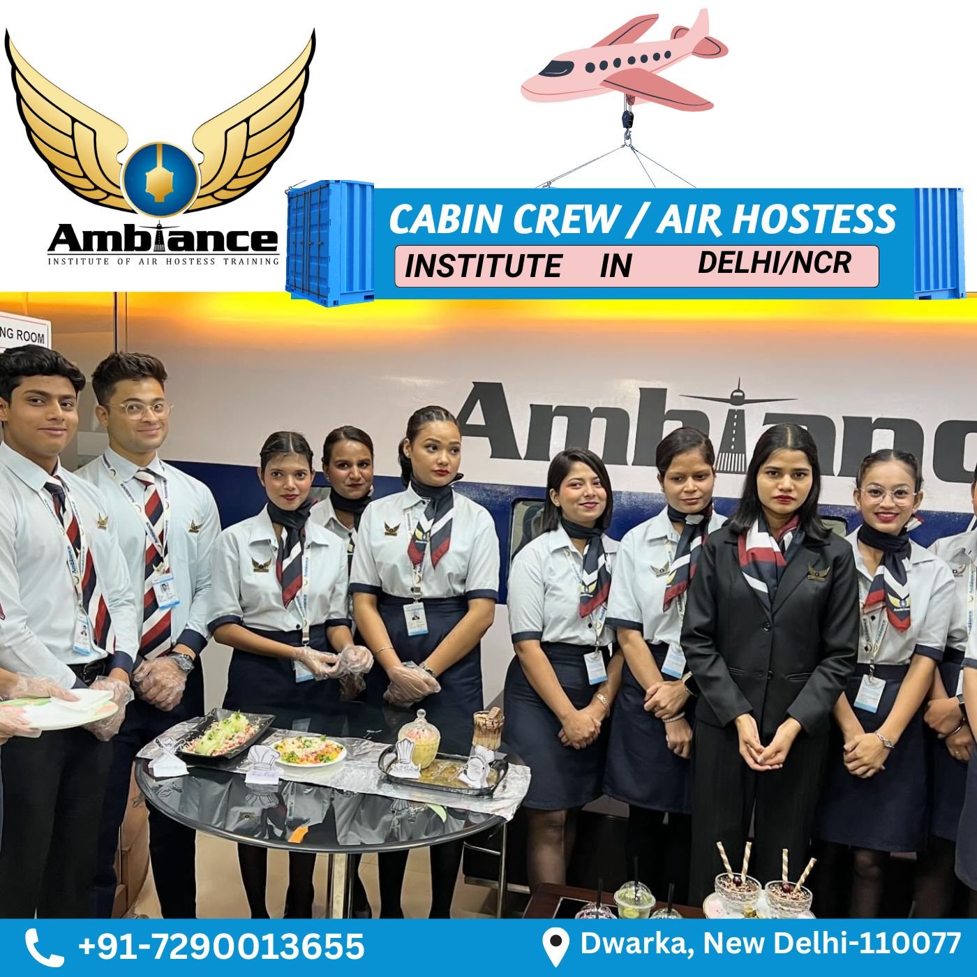 Ambiance Fly Institute in Dwarka Sector 7 Delhi.