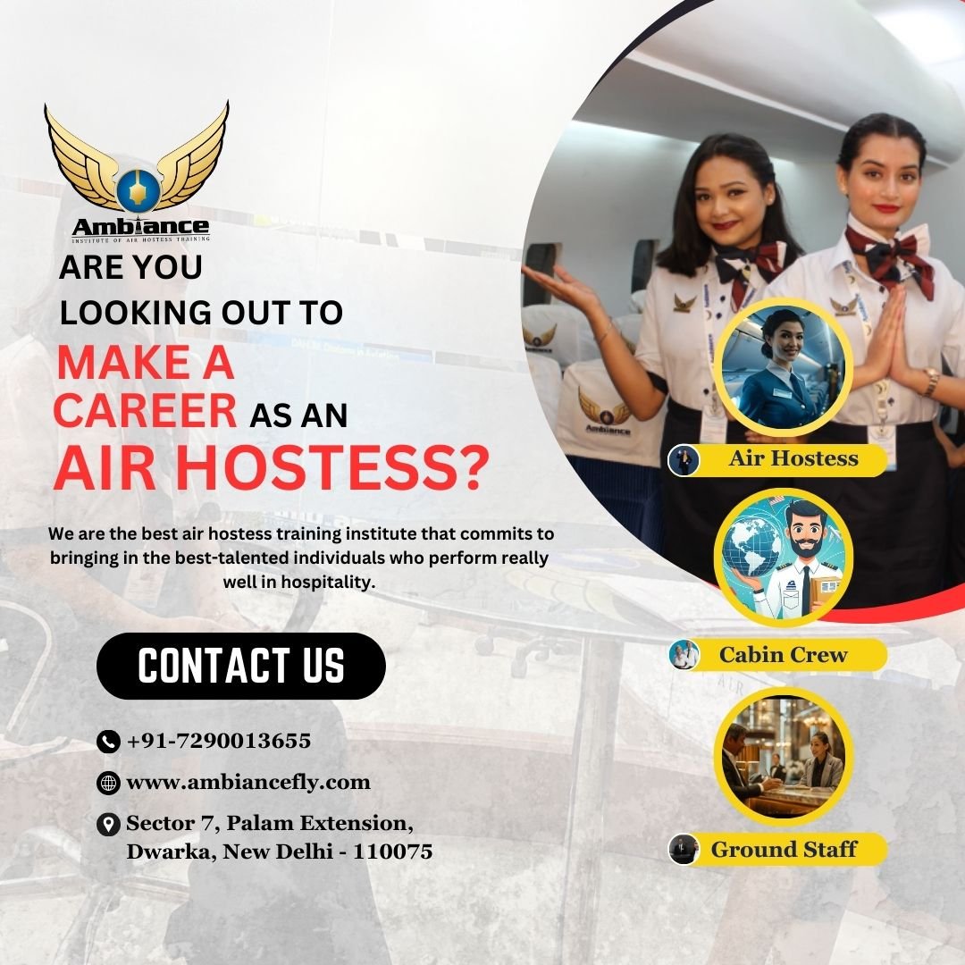 Career in air hostess training in india