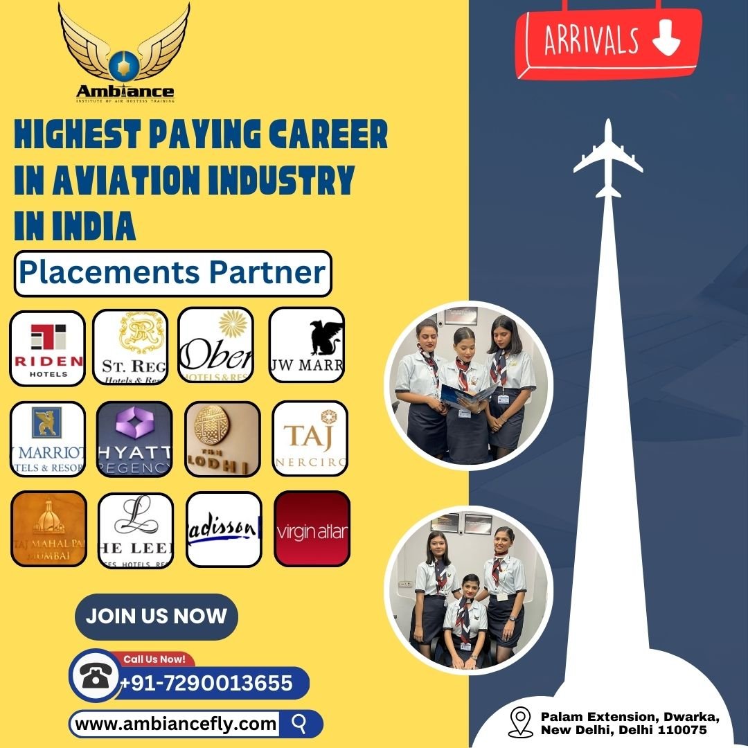 Highest paying career in aviation industry in india