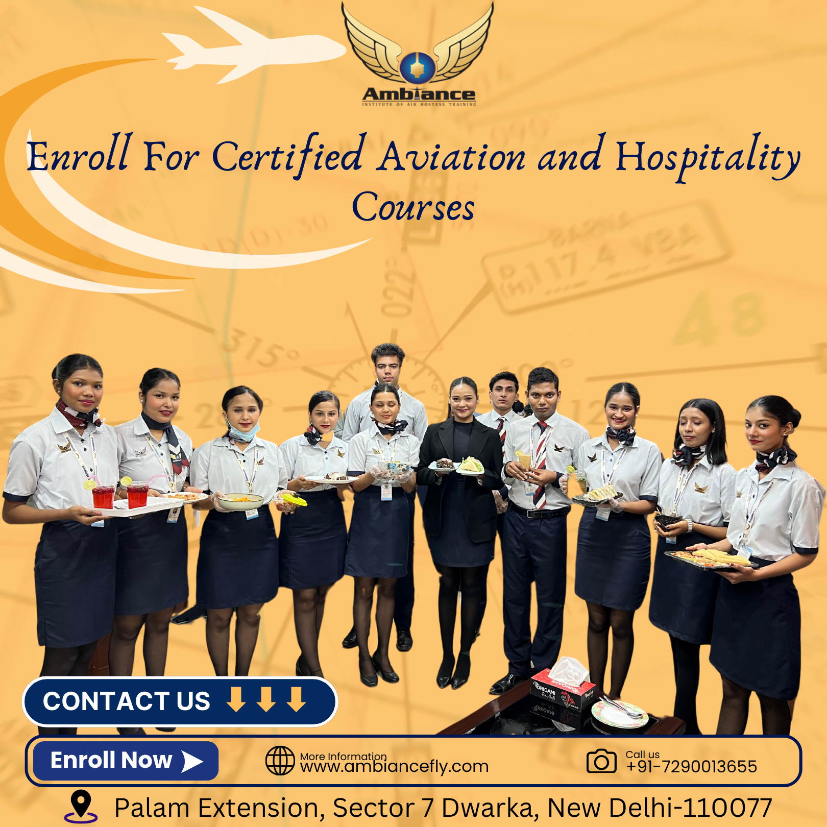 Enroll For Certified Aviation and Hospitality Course