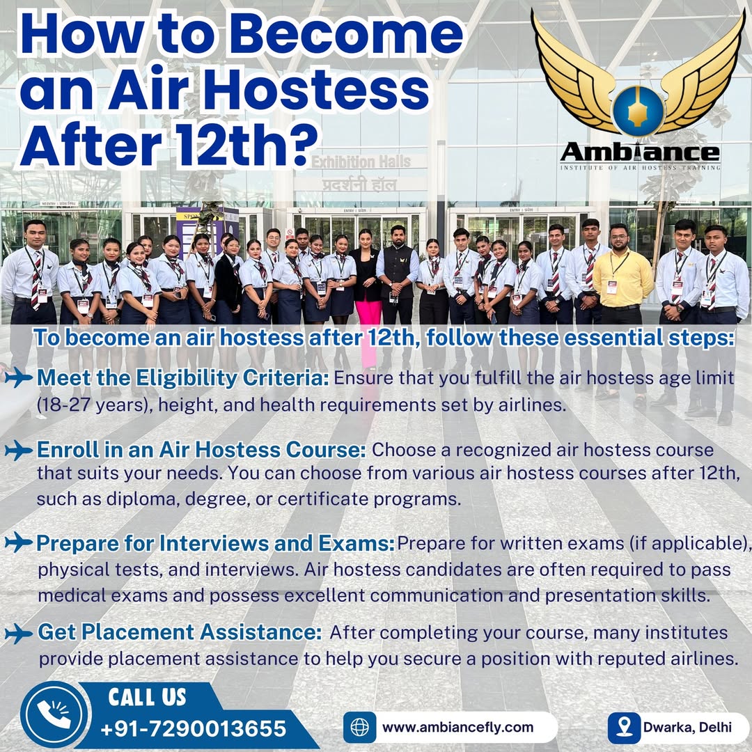 How to Become an Air Hostess After 12th