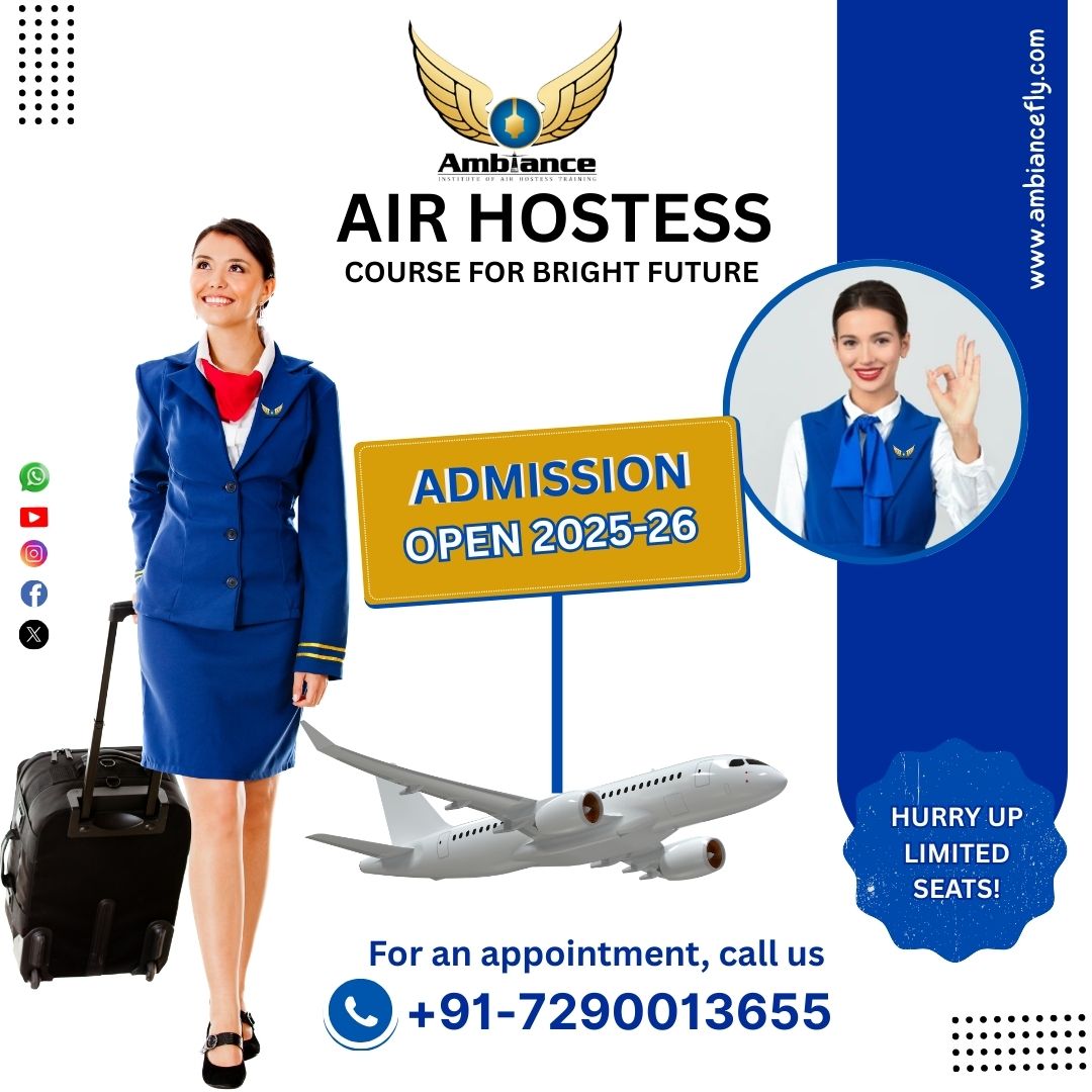 Air hostess course for bright future with Ambiance fly