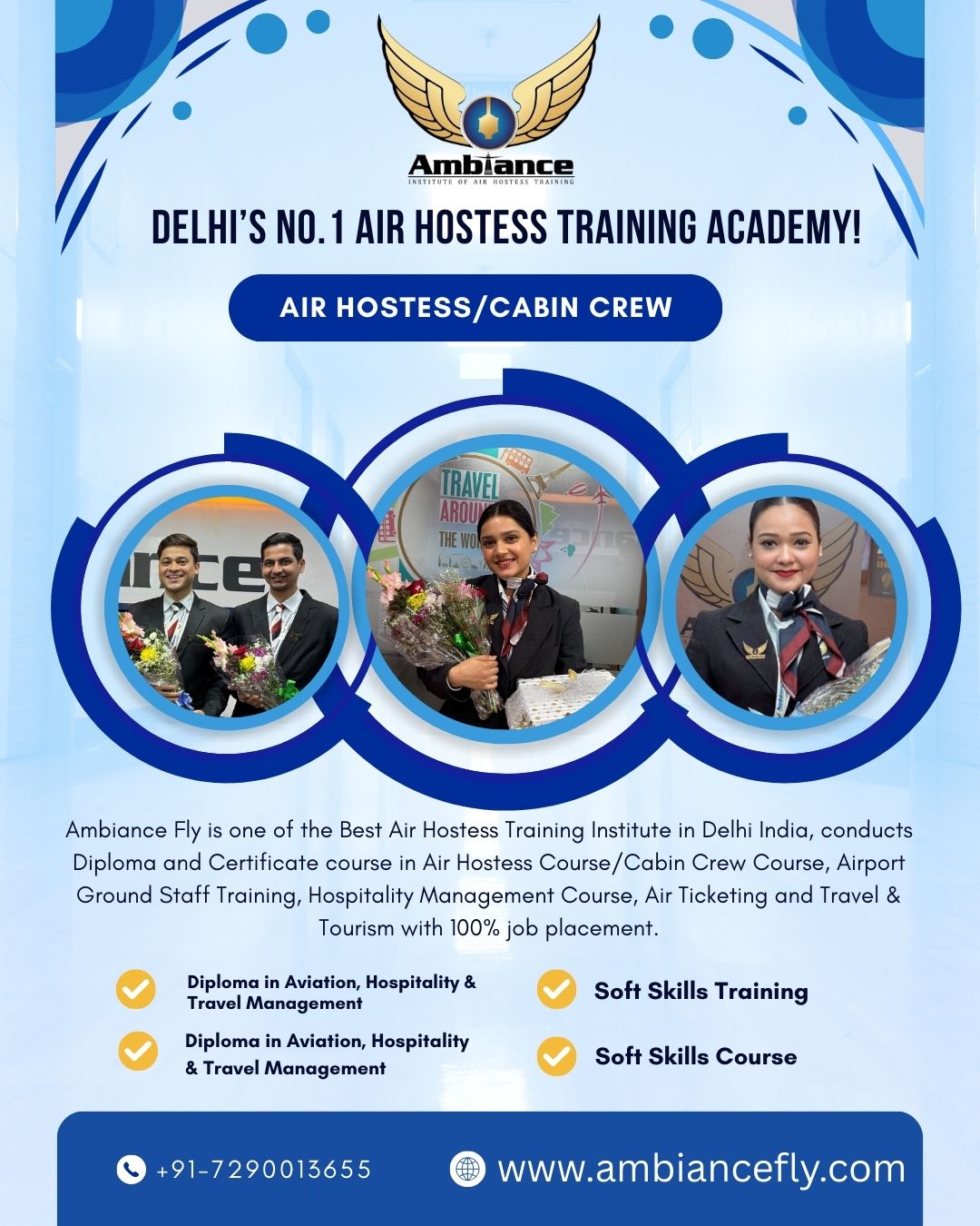 Delhi’s No.1 Air Hostess Training Academy!