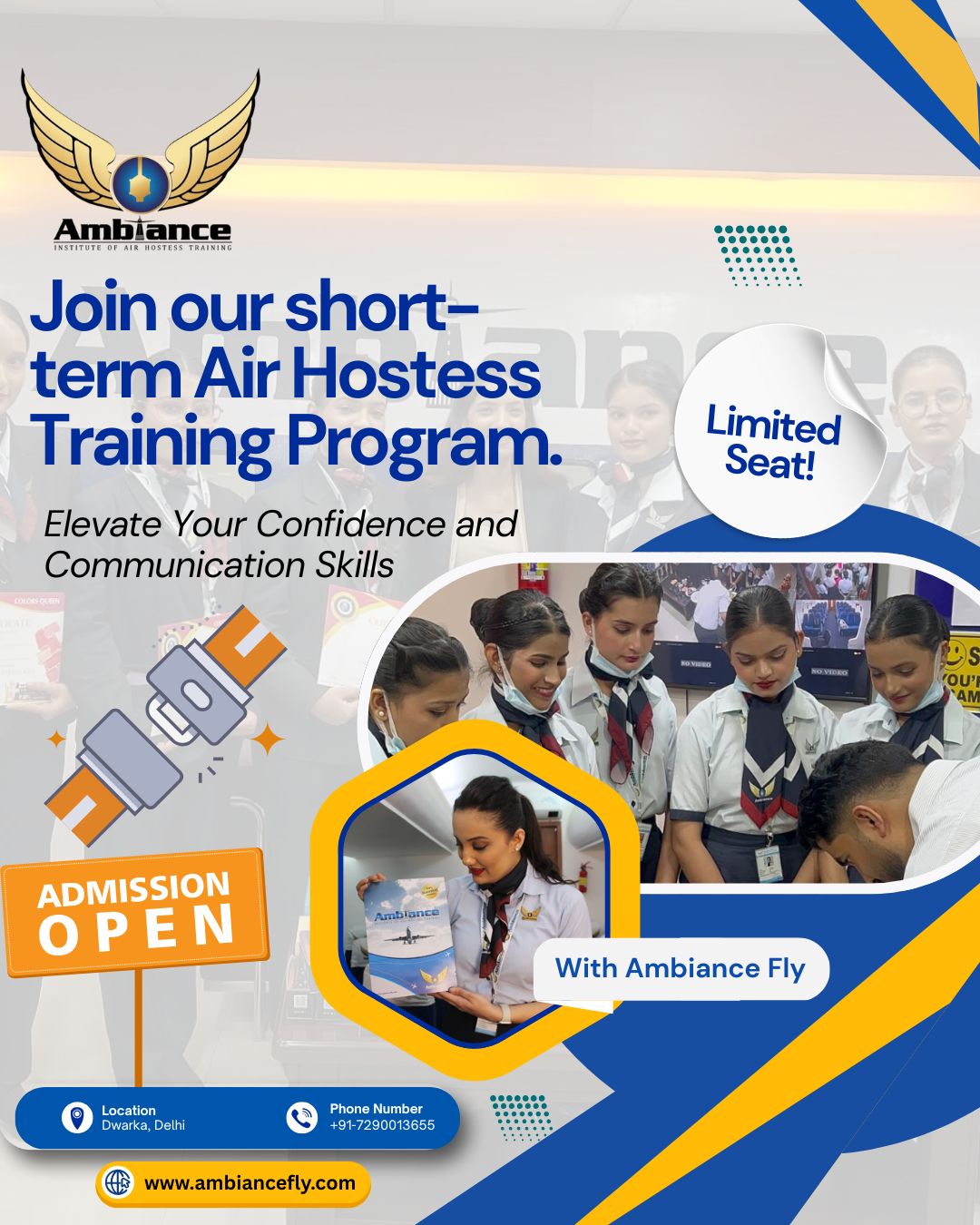 Join our short-term Air Hostess Training Program.