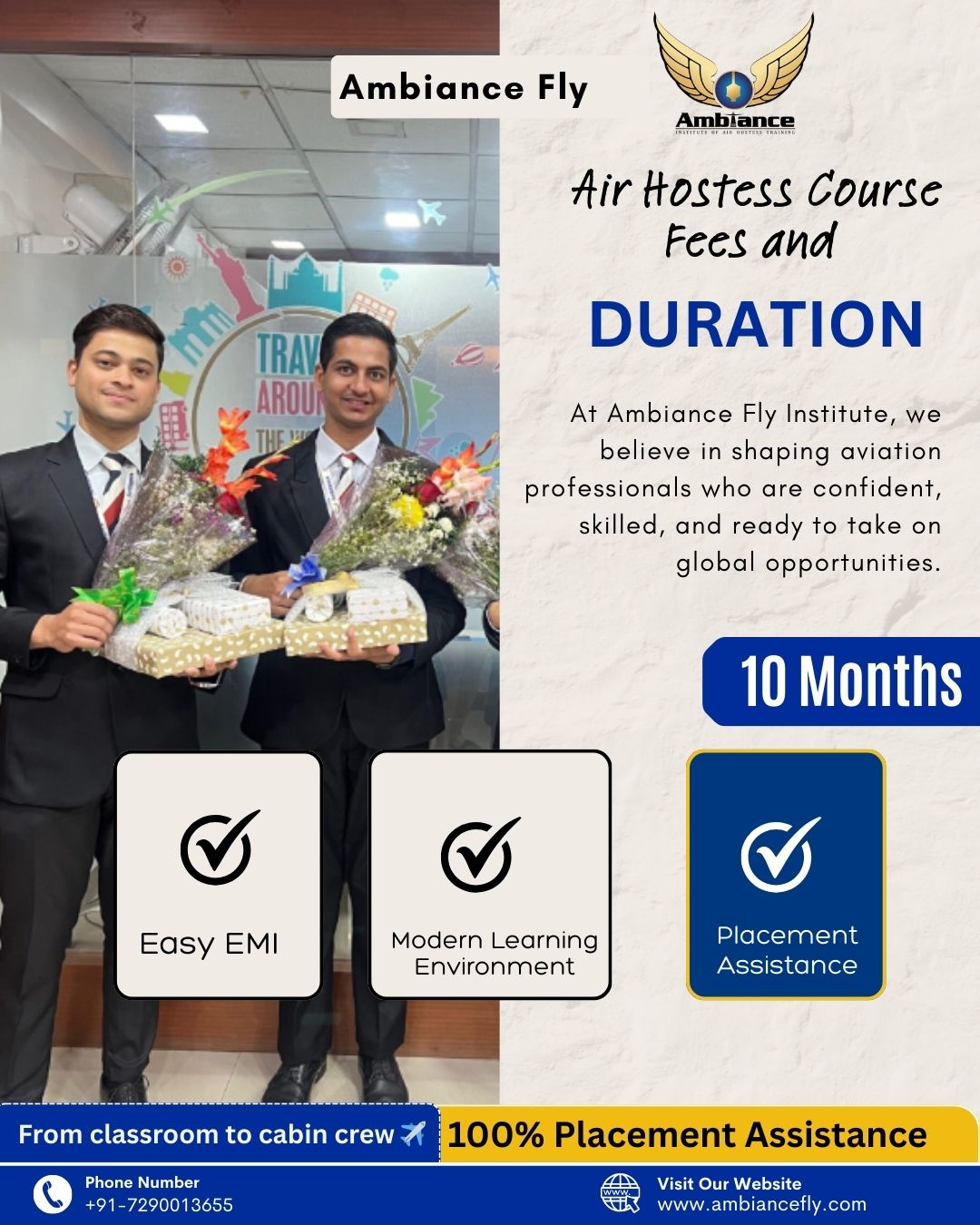 Air Hostess Course Fees & Duration